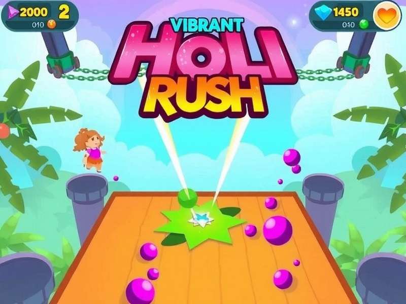 Vibrant Holi Rush Gameplay